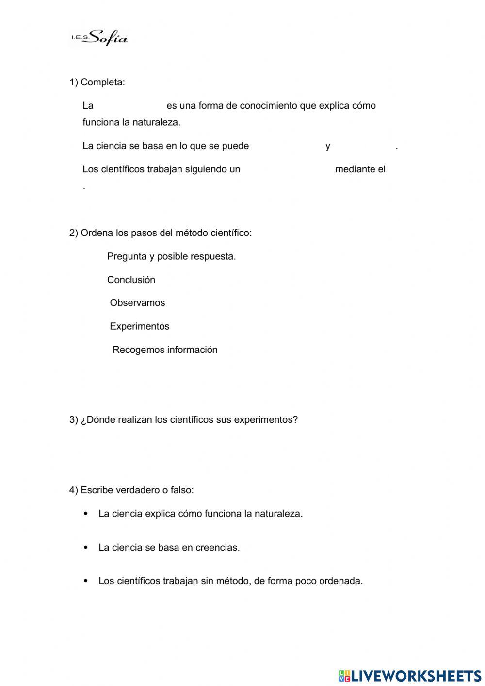 La ciencia y el método científico