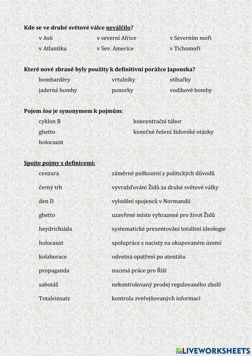 Druhá světová válka