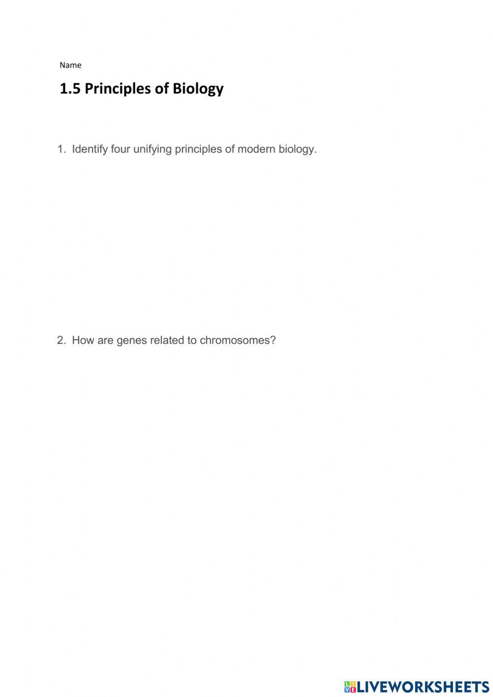 1.5 Principles of Biology