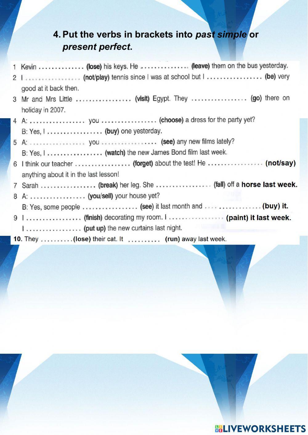 Past Simple vs. Present Perfect