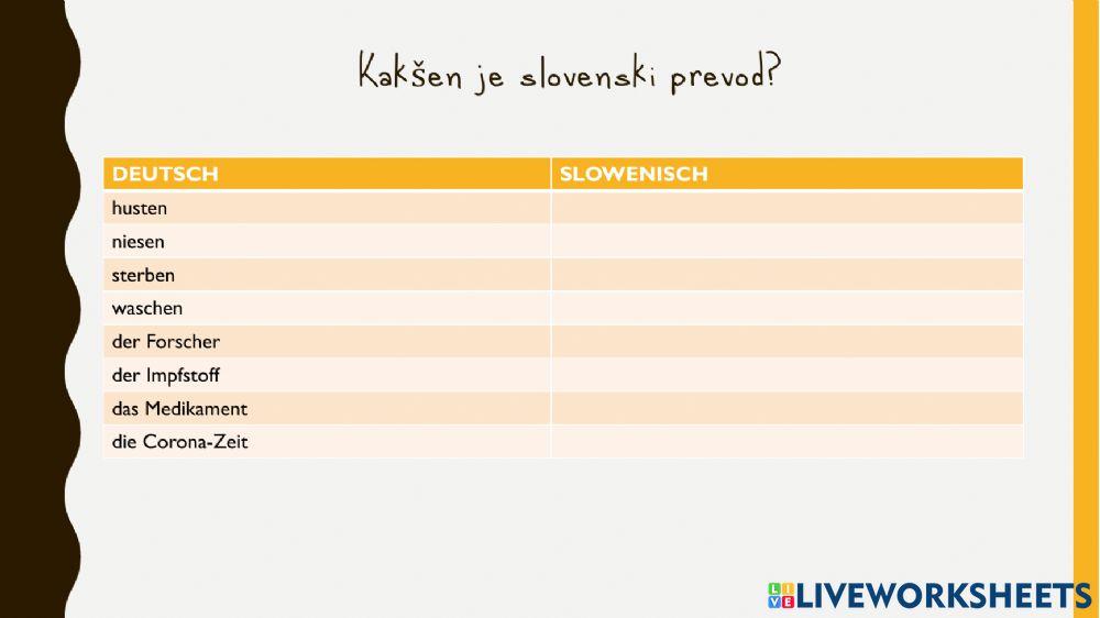 Das Corona-Virus - Wiederholung