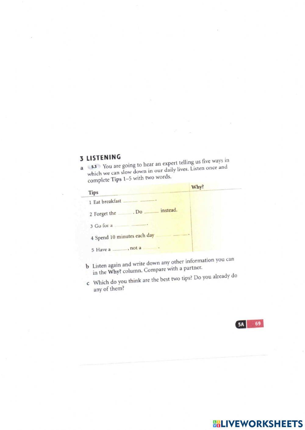 Slow down we live too fast