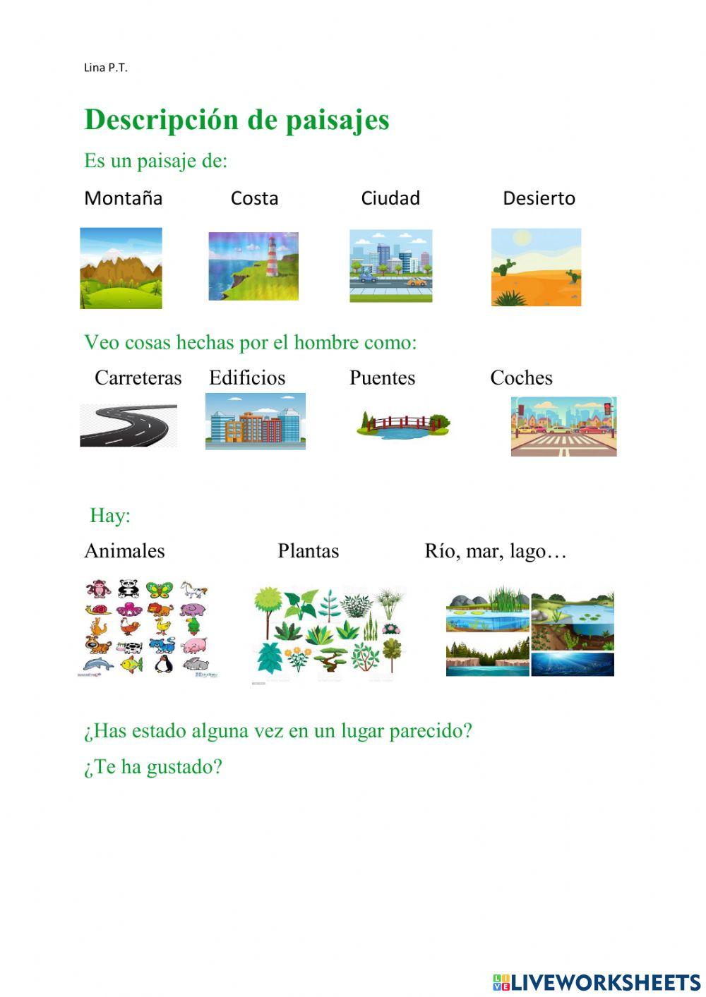 Descripción de paisajes