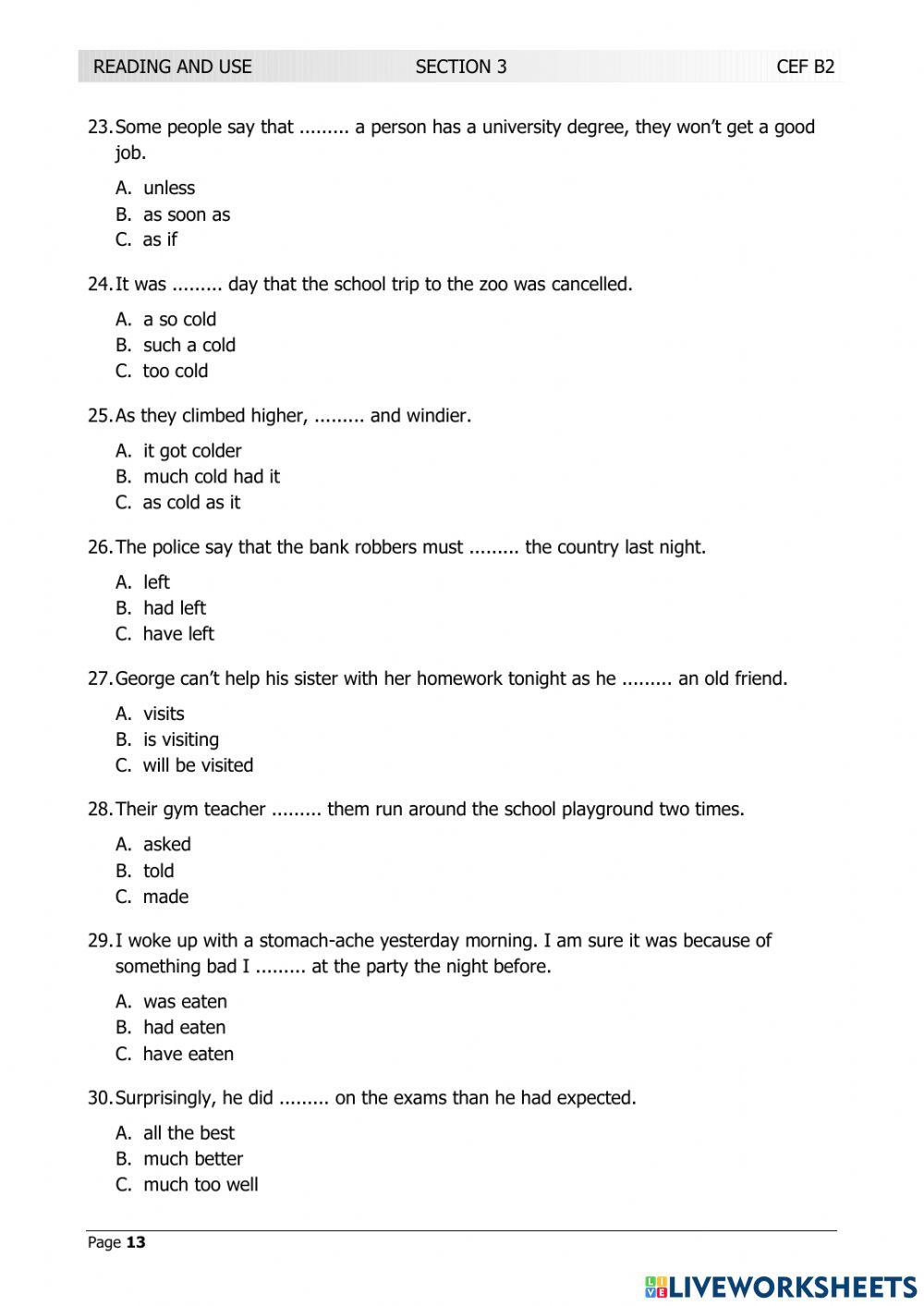 LRN B2 JANUARY 2020 TEST