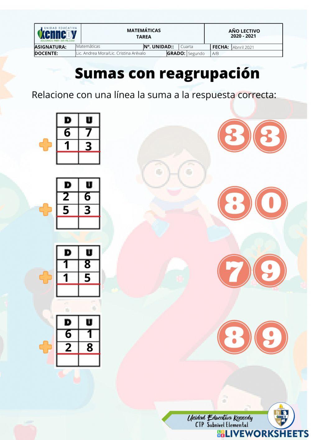 Sumas reagrupacion