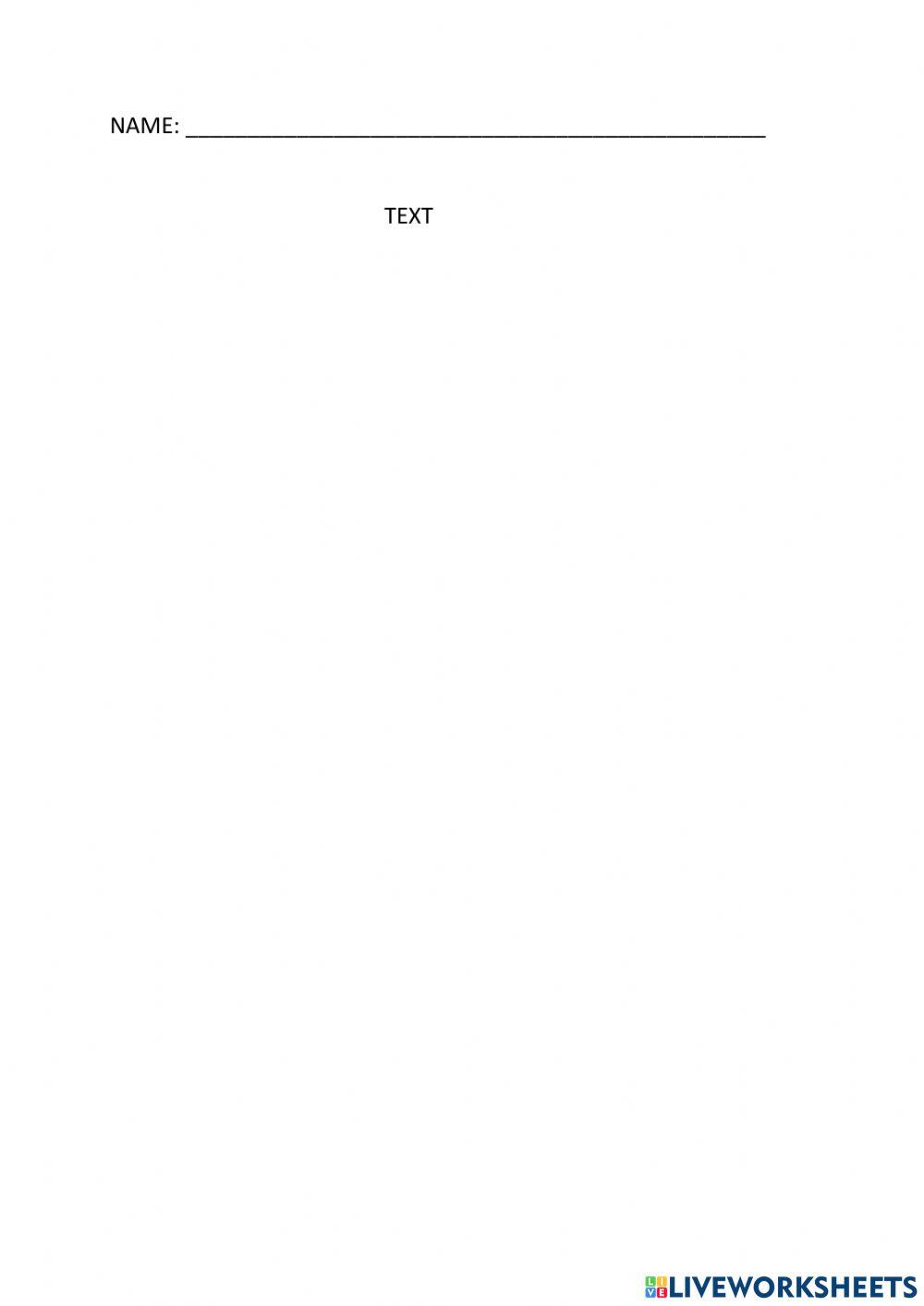 Writing task template