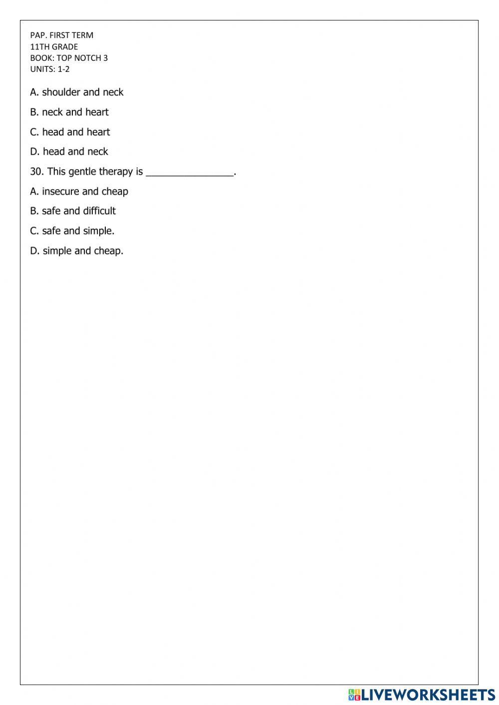 PAP Eleventh graders