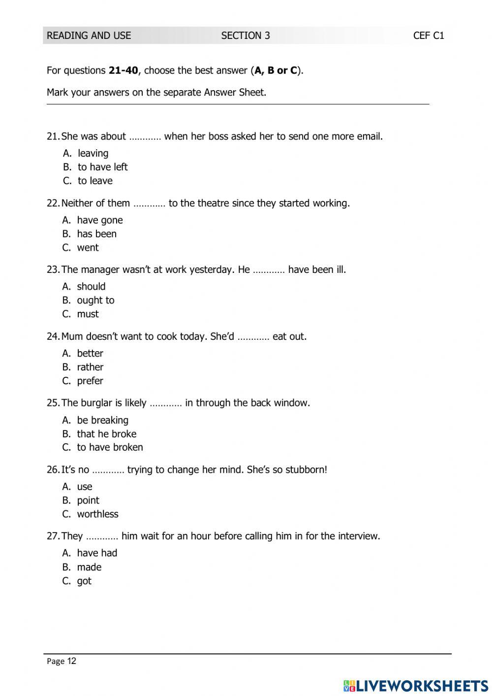 LRN  C1 JANUARY 2016 TEST