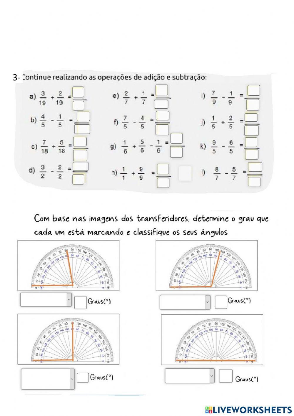 Revisão de matemática 1ºbimestre