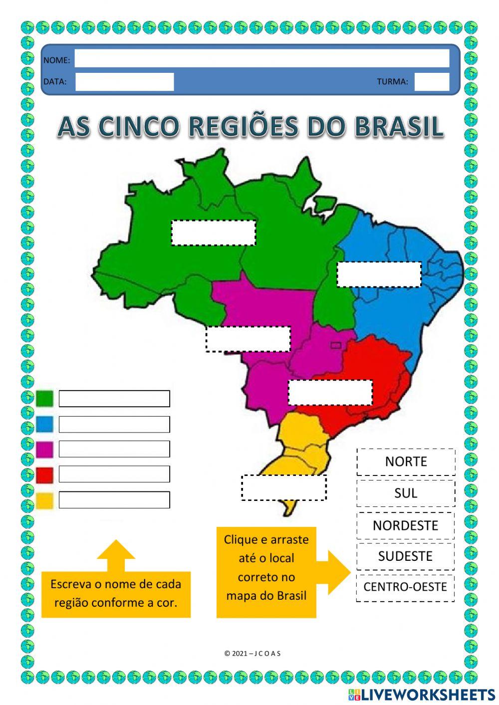 As cinco regiões do brasil