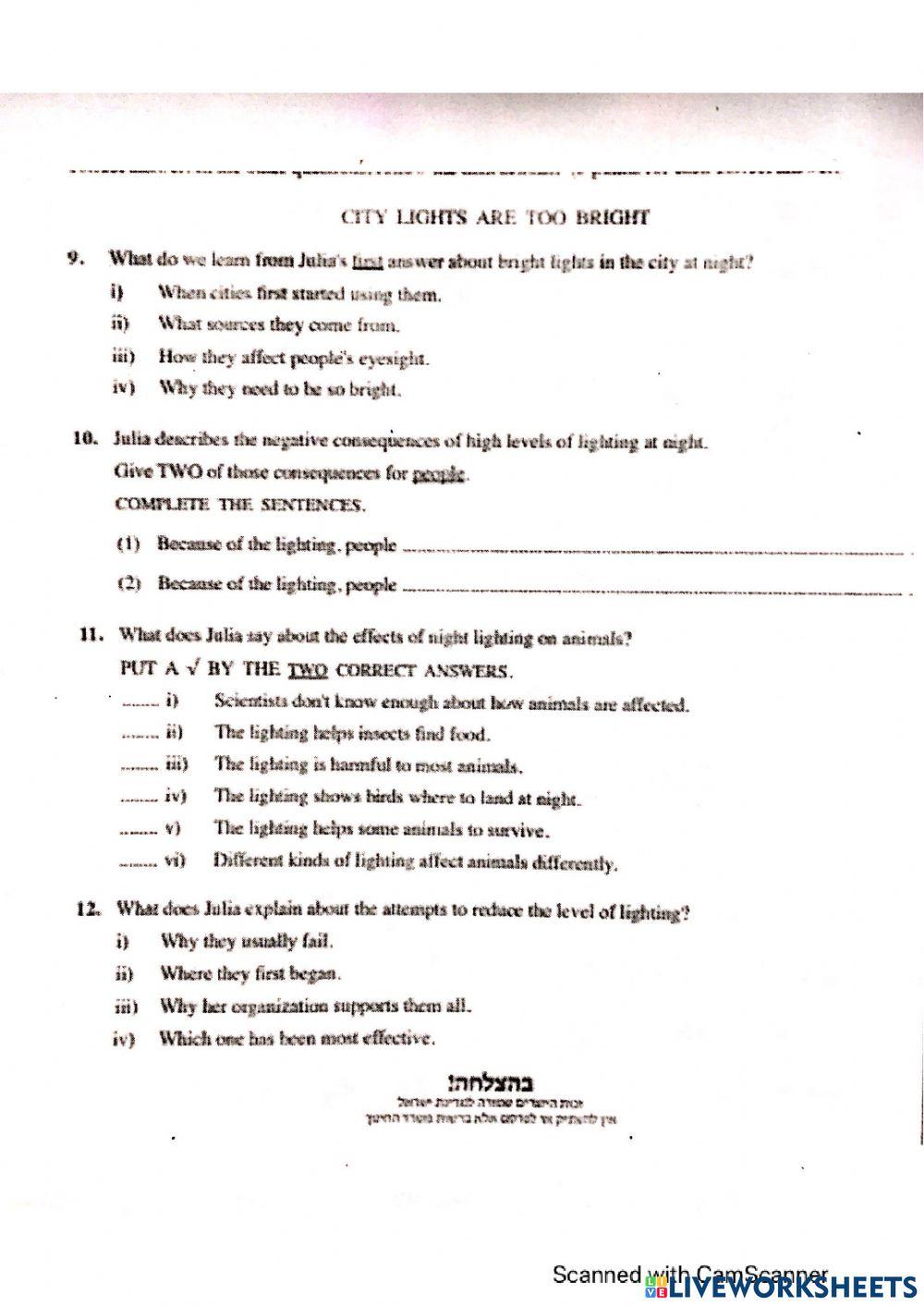Listening Exercise from Module E - Summer B 2019