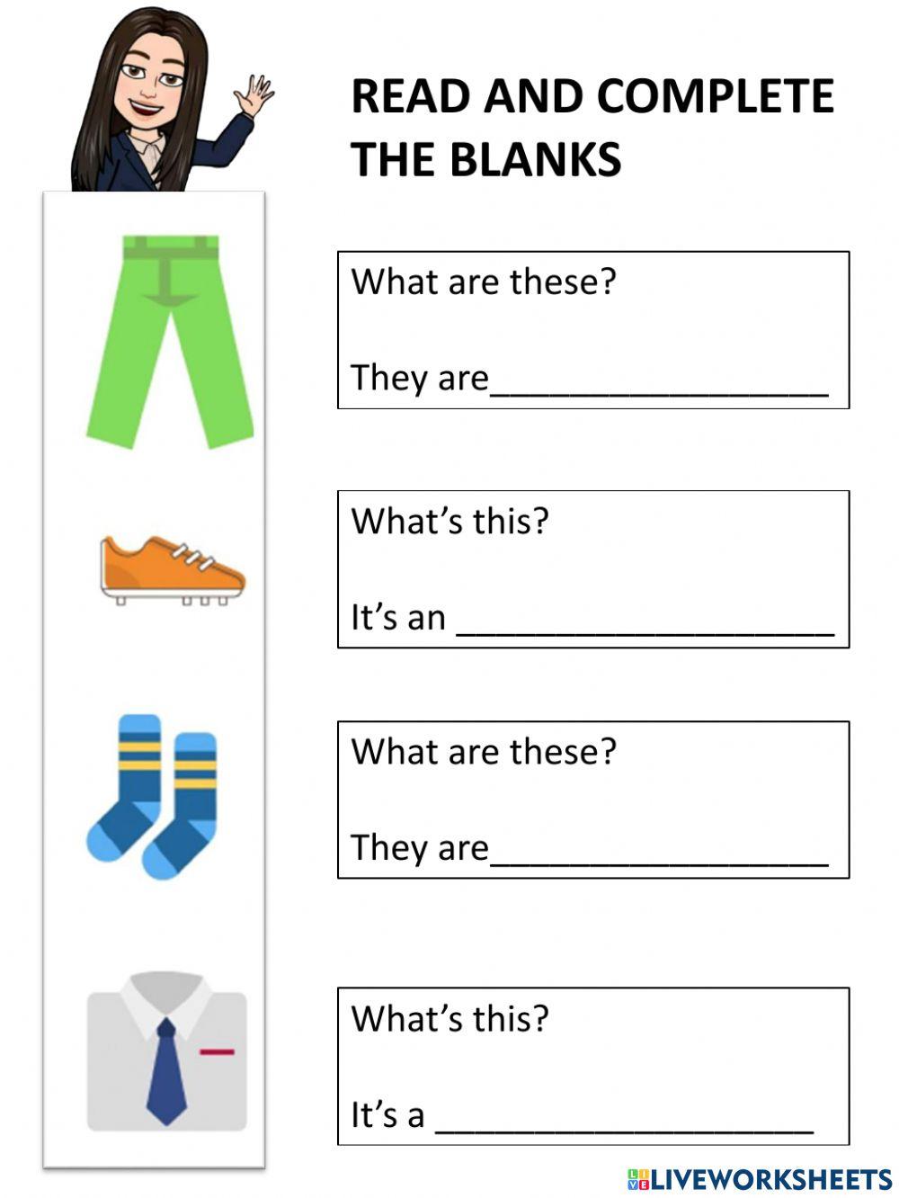 Clothes and colors 2nd. grade