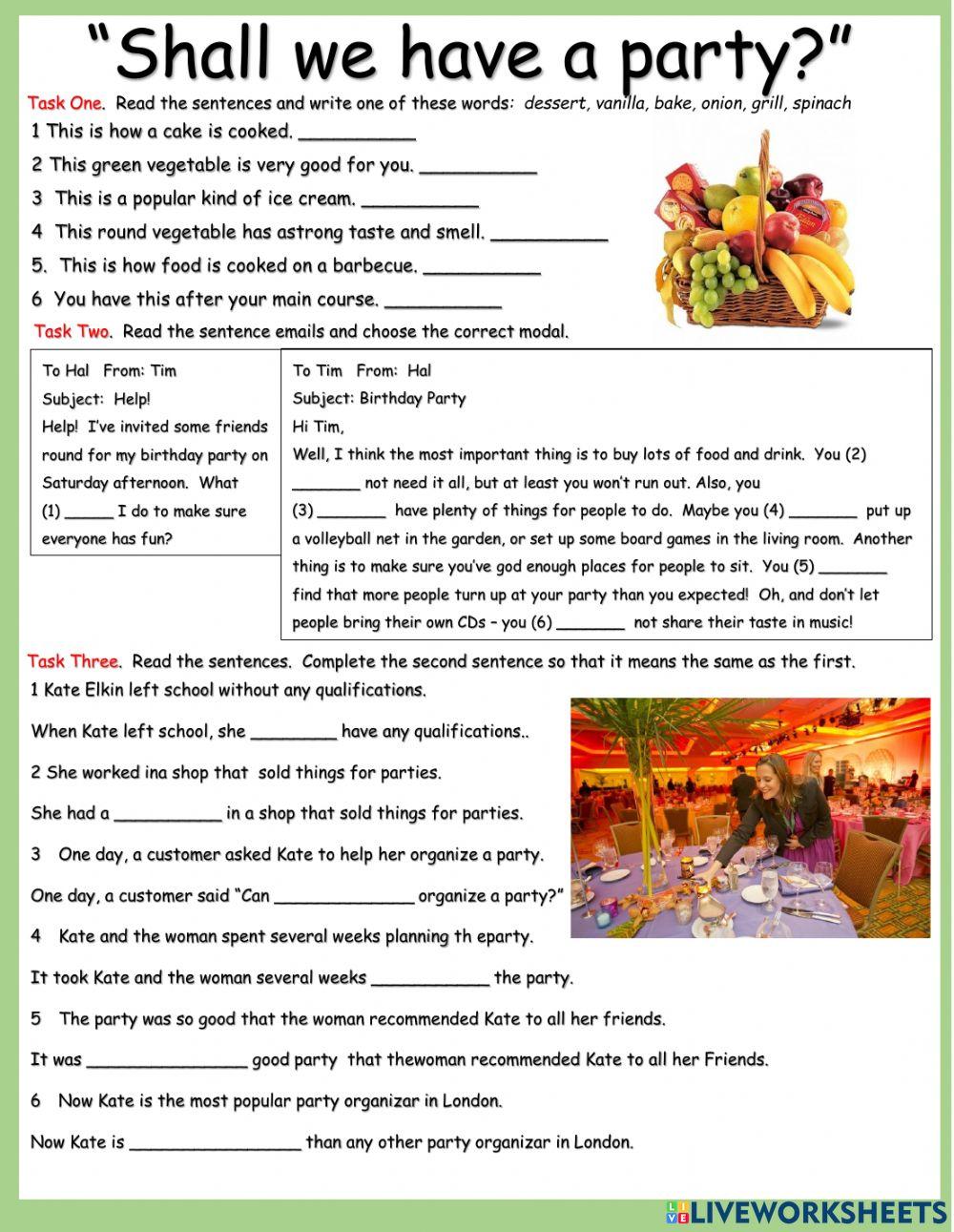 Shallwe have a party?