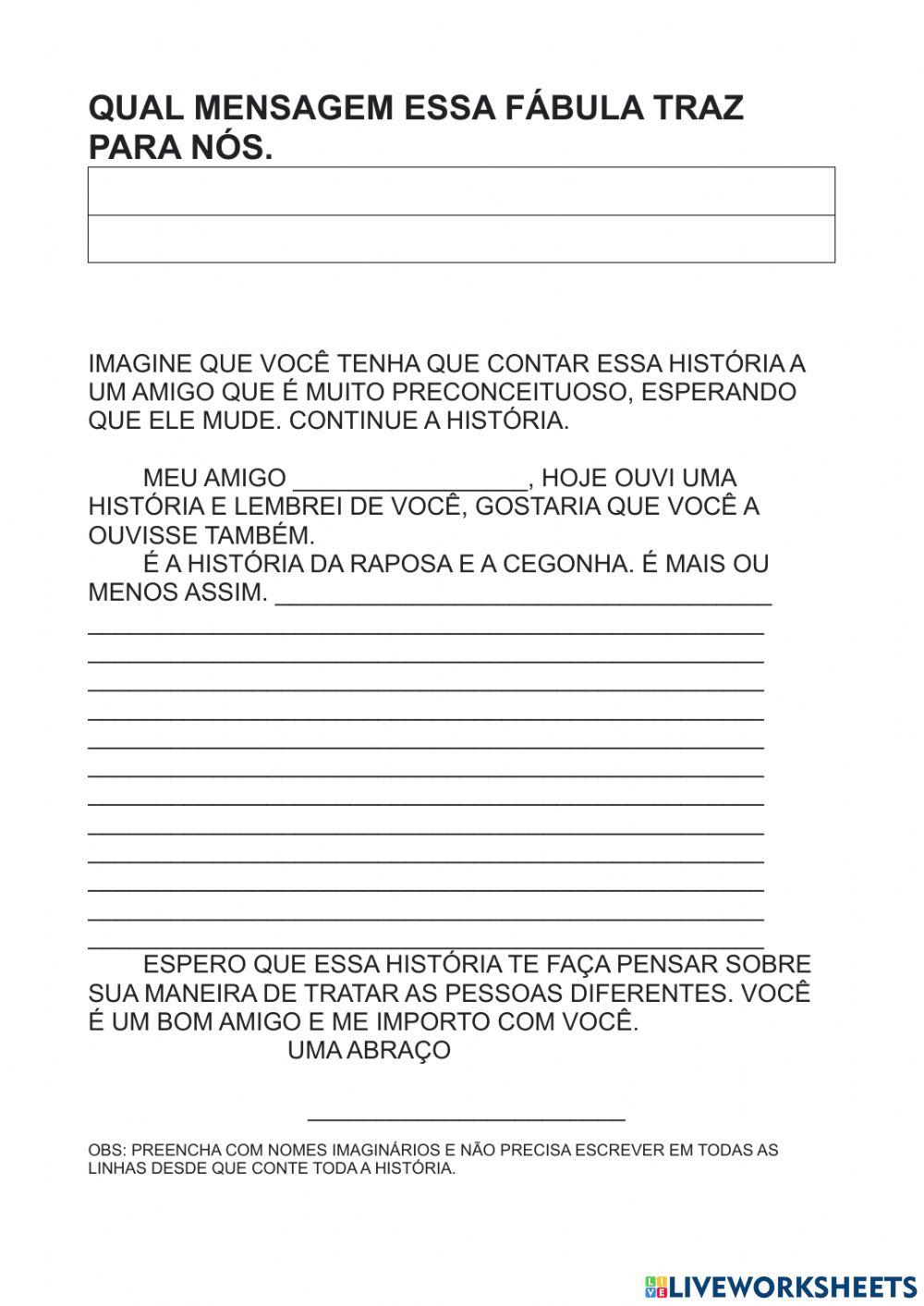 A raposa e a cegonha