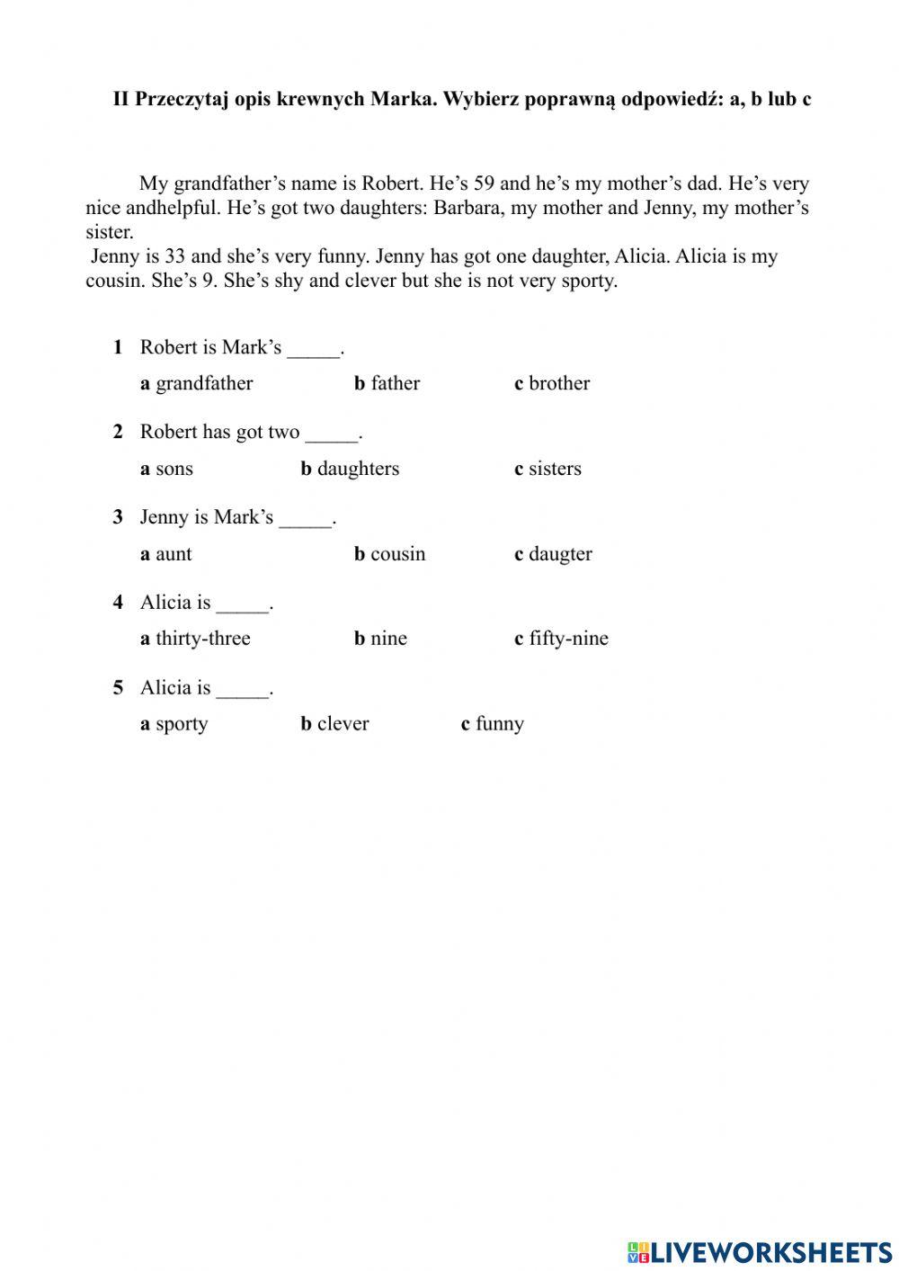 Klasa 4 UNIT 4 TEST