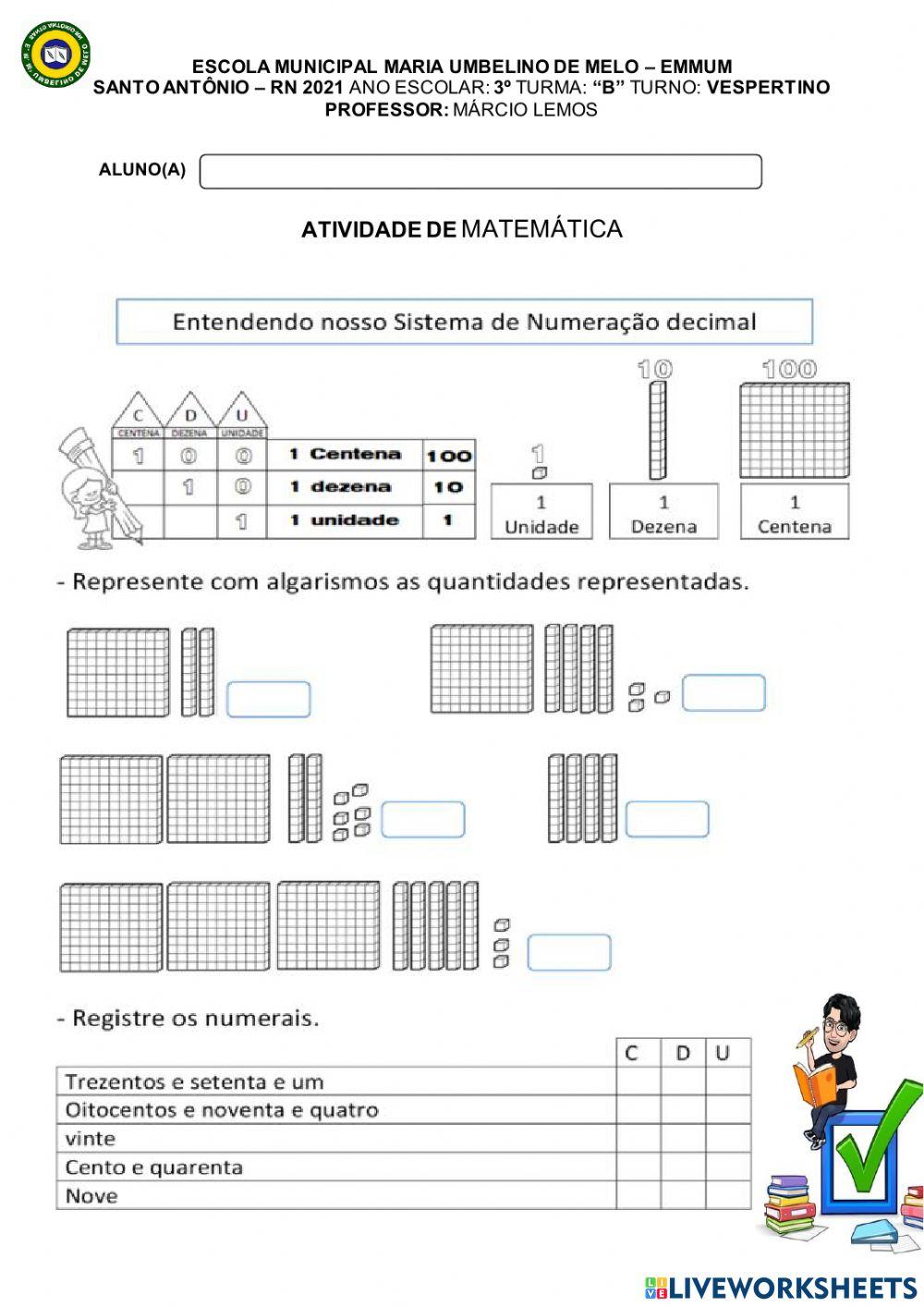 Entendendo nosso Sistema de Numeração decimal