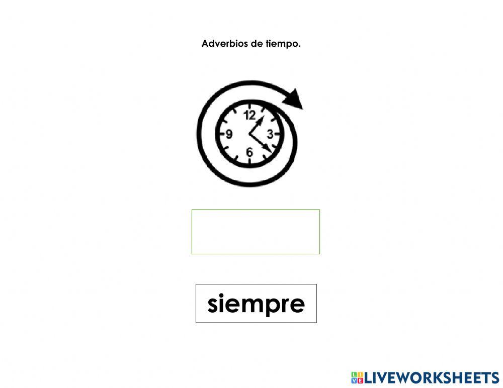 Adverbios de cantidad y tiempo.