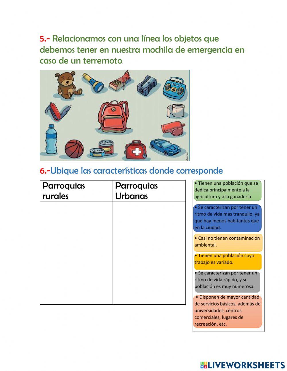 Evaluacion de 3ro sociales