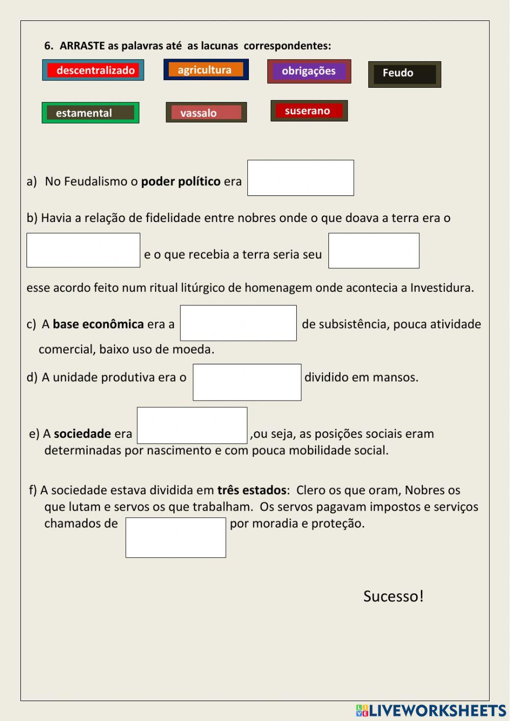 Introdução a historia e Feudalismo