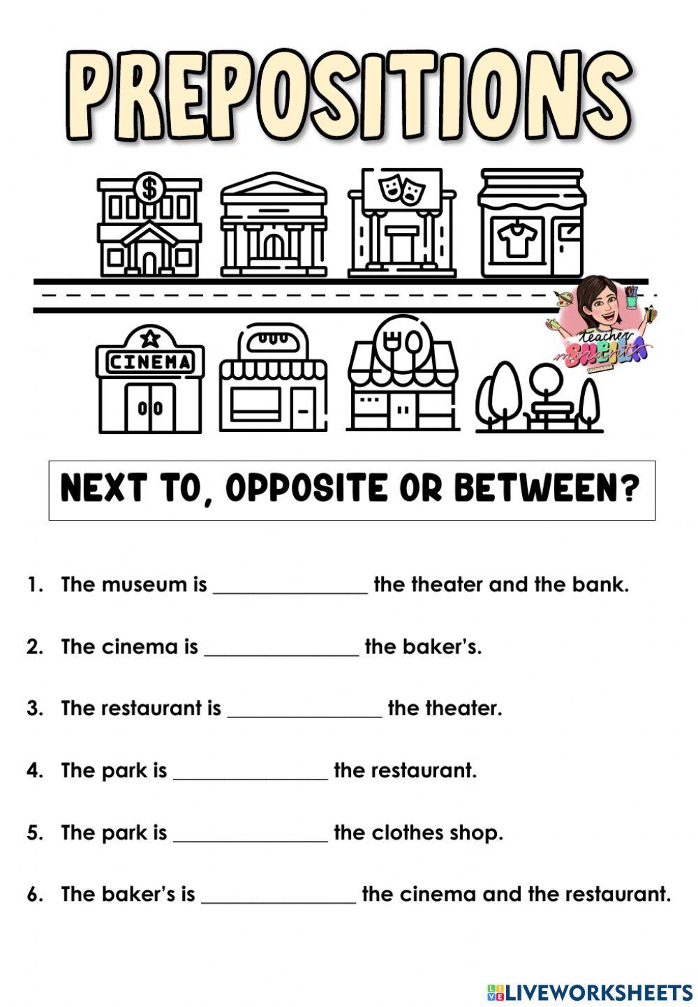 GIVING DIRECTIONS - PREPOSITIONS online exercise for | Live Worksheets