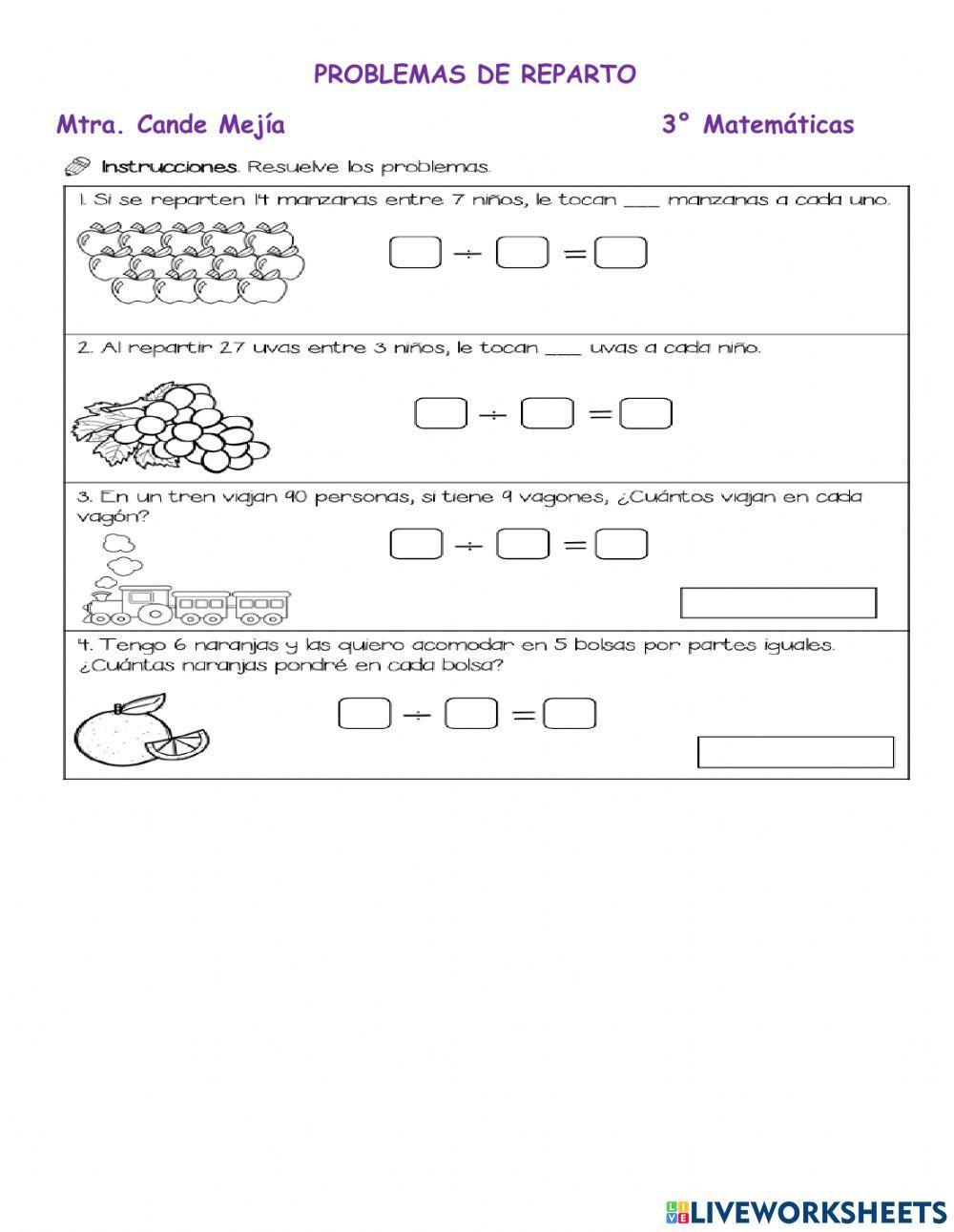 Repartos equitativos