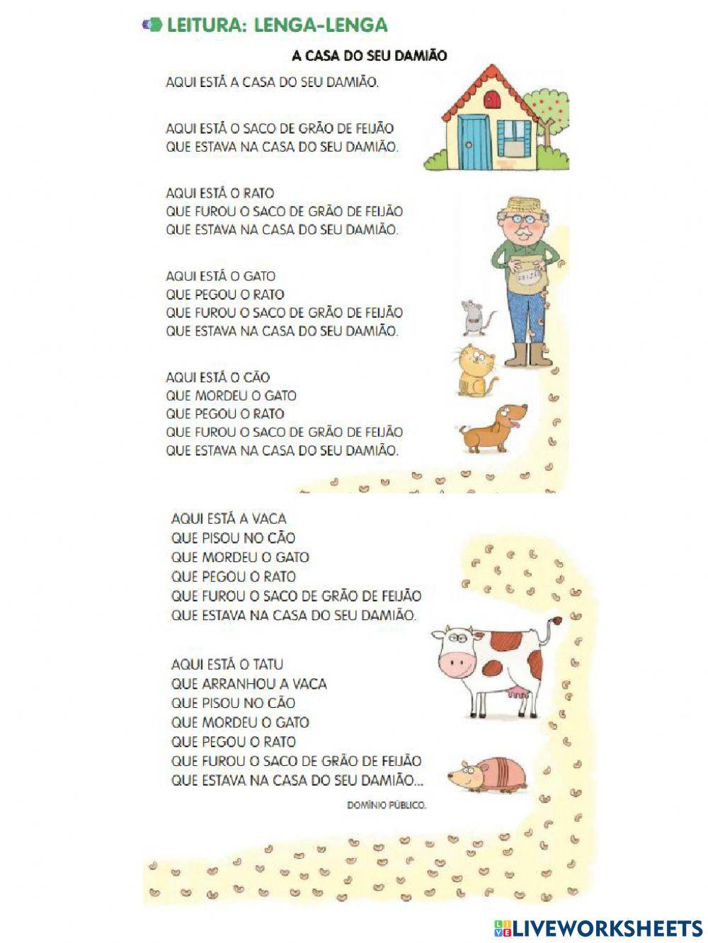 A casa do seu damião - lenga-lenga