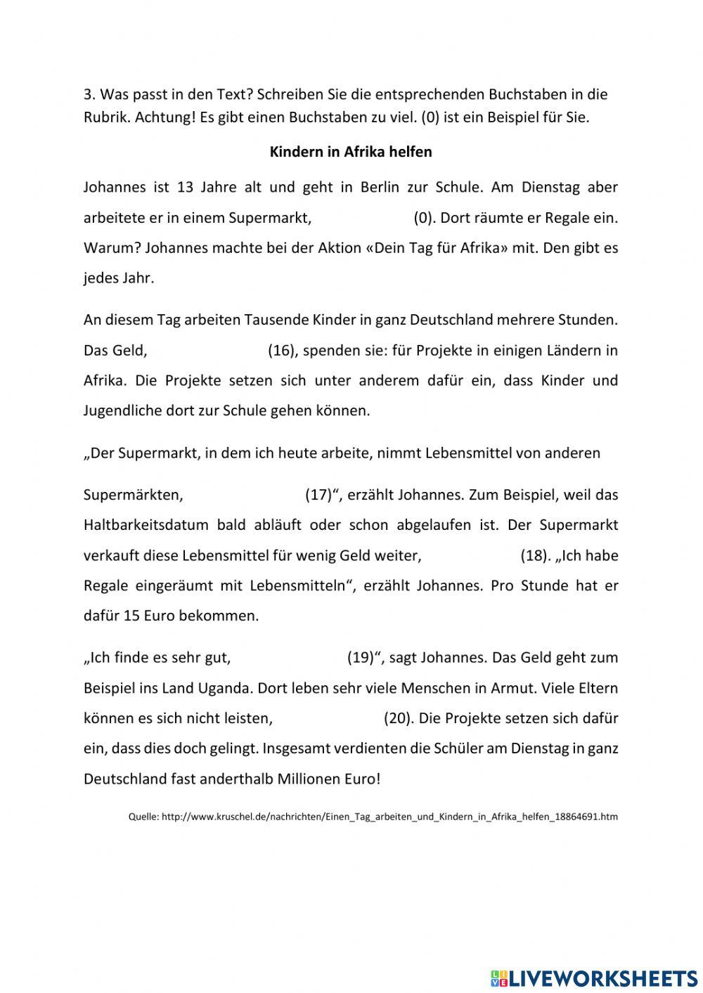 Kindern in Afrika helfen