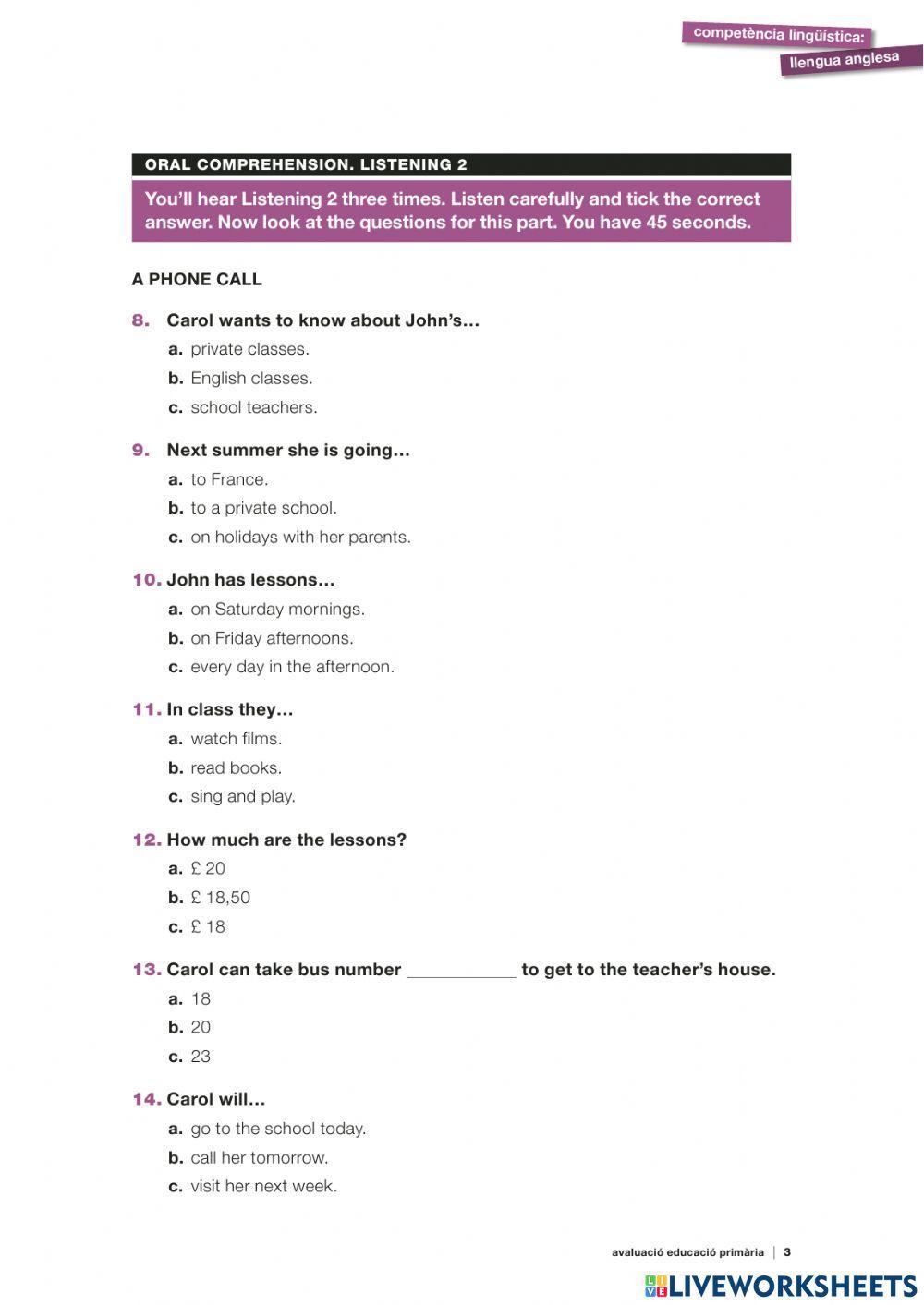 Listening competències bàsiques