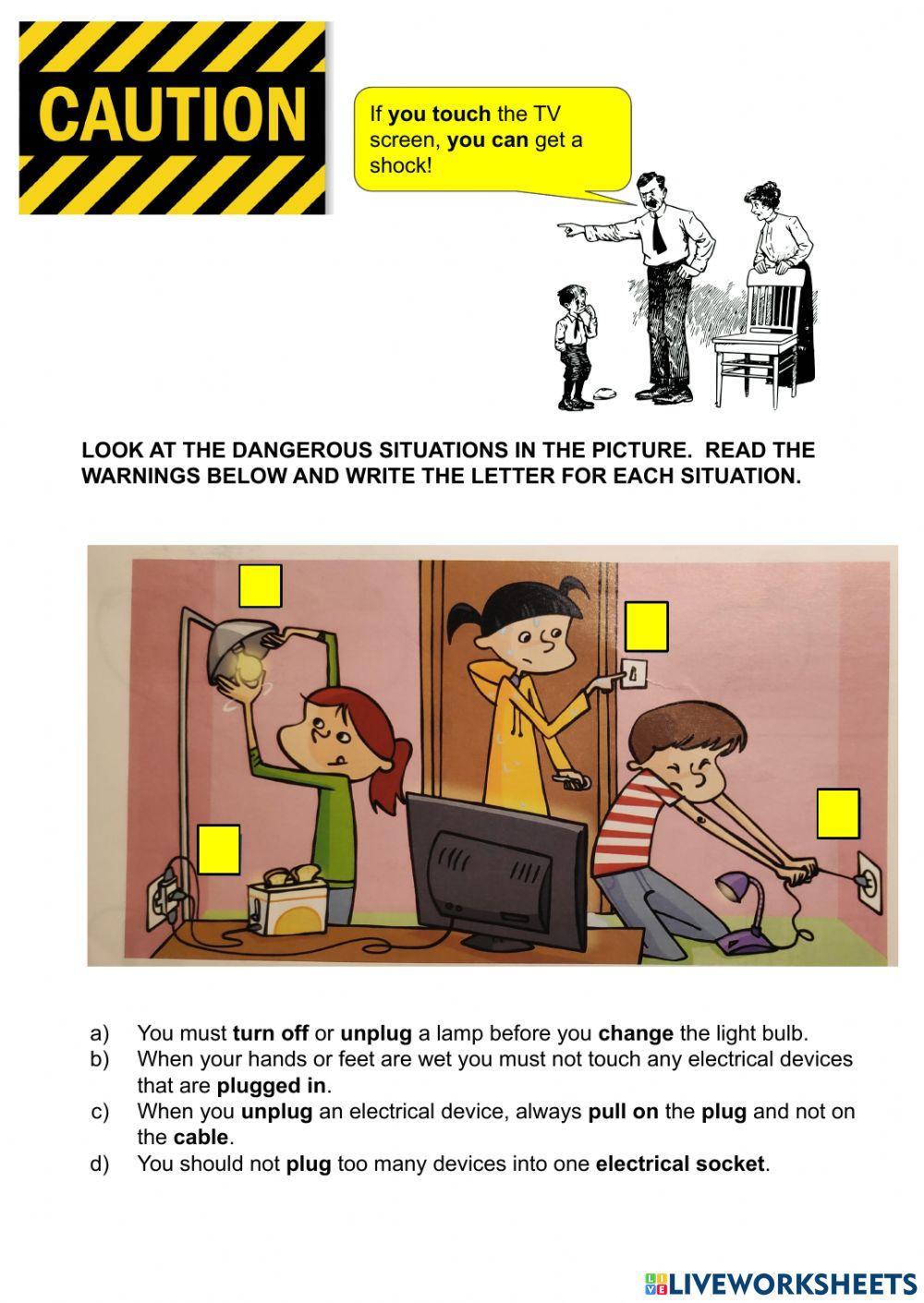 Electricity: dangerous situations