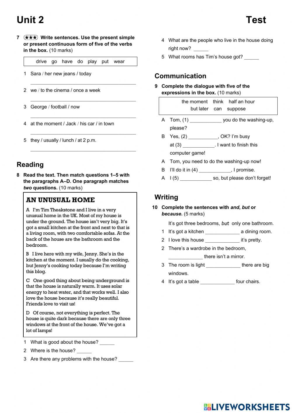 English plus 2 unit 2 liveworksheets 907332