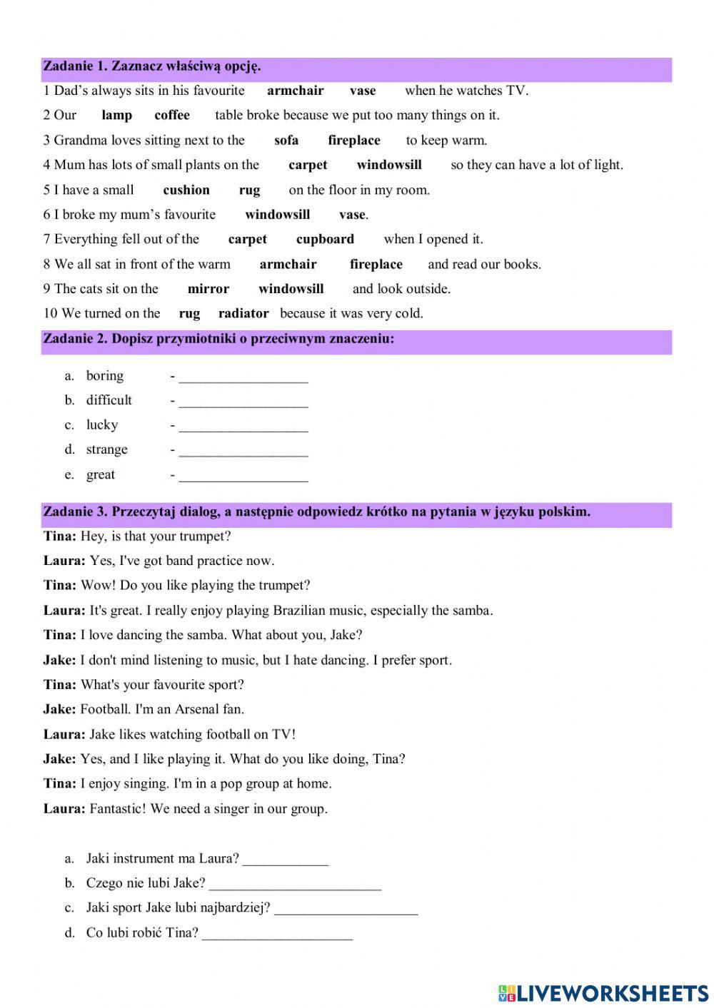 Test (Klasa 6, unit 8) Test (Klasa 6, unit 8)