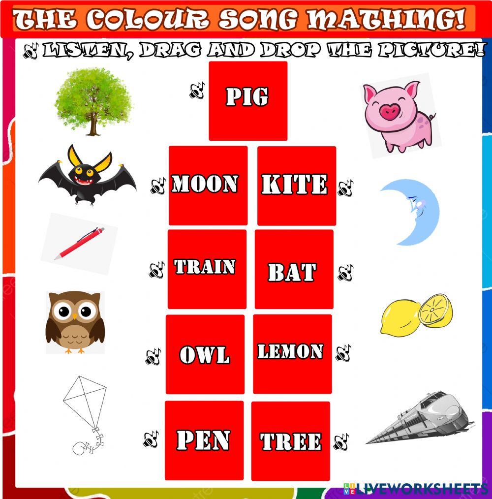 COLOUR SONG VOCABULARY COLOUR SONG VOCABULARY