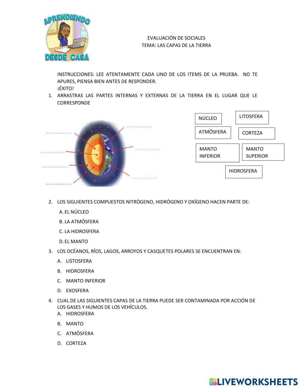 Las capas de la tierra