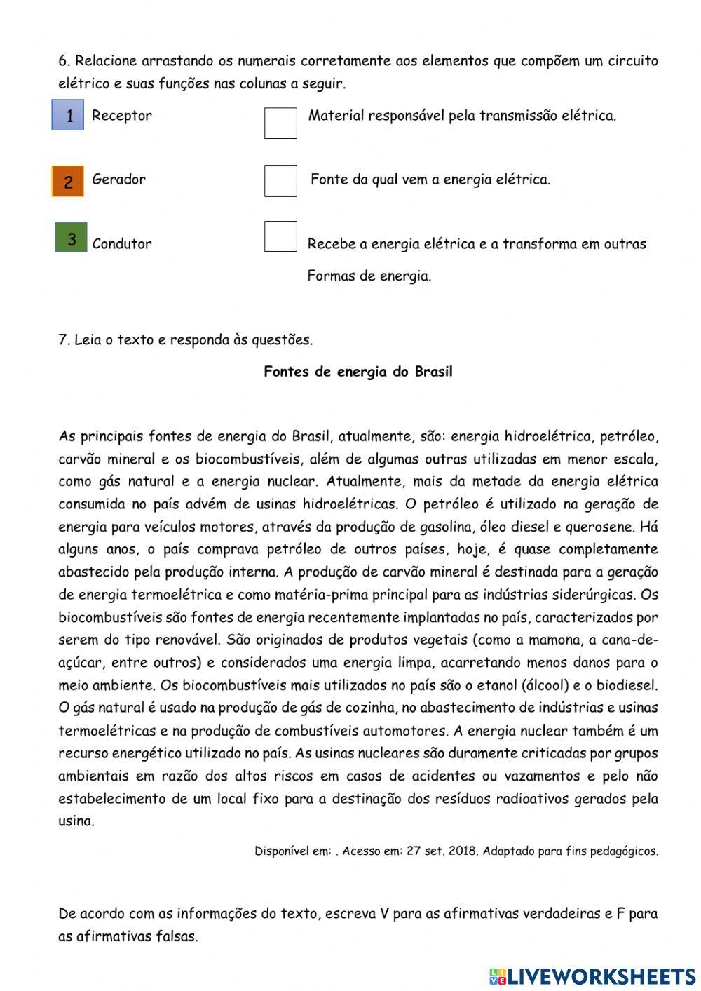 Energia renováveis e não renováveis