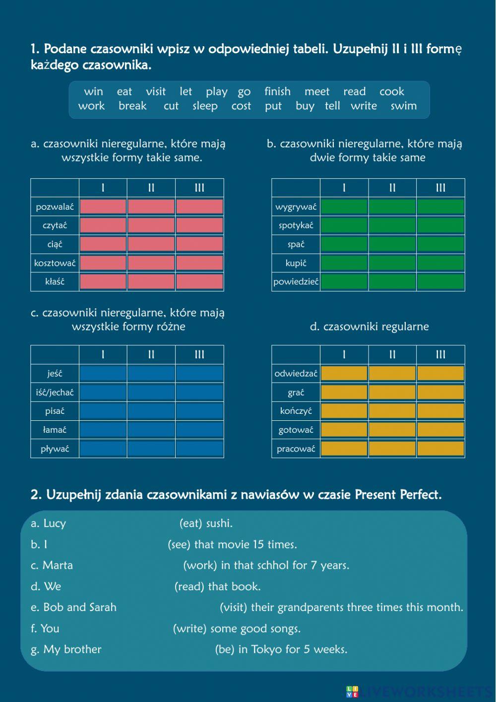 Present perfect Present perfect