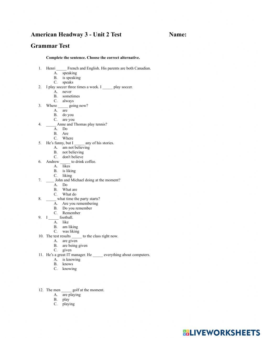 Ah 3  mini test units 1 and 2