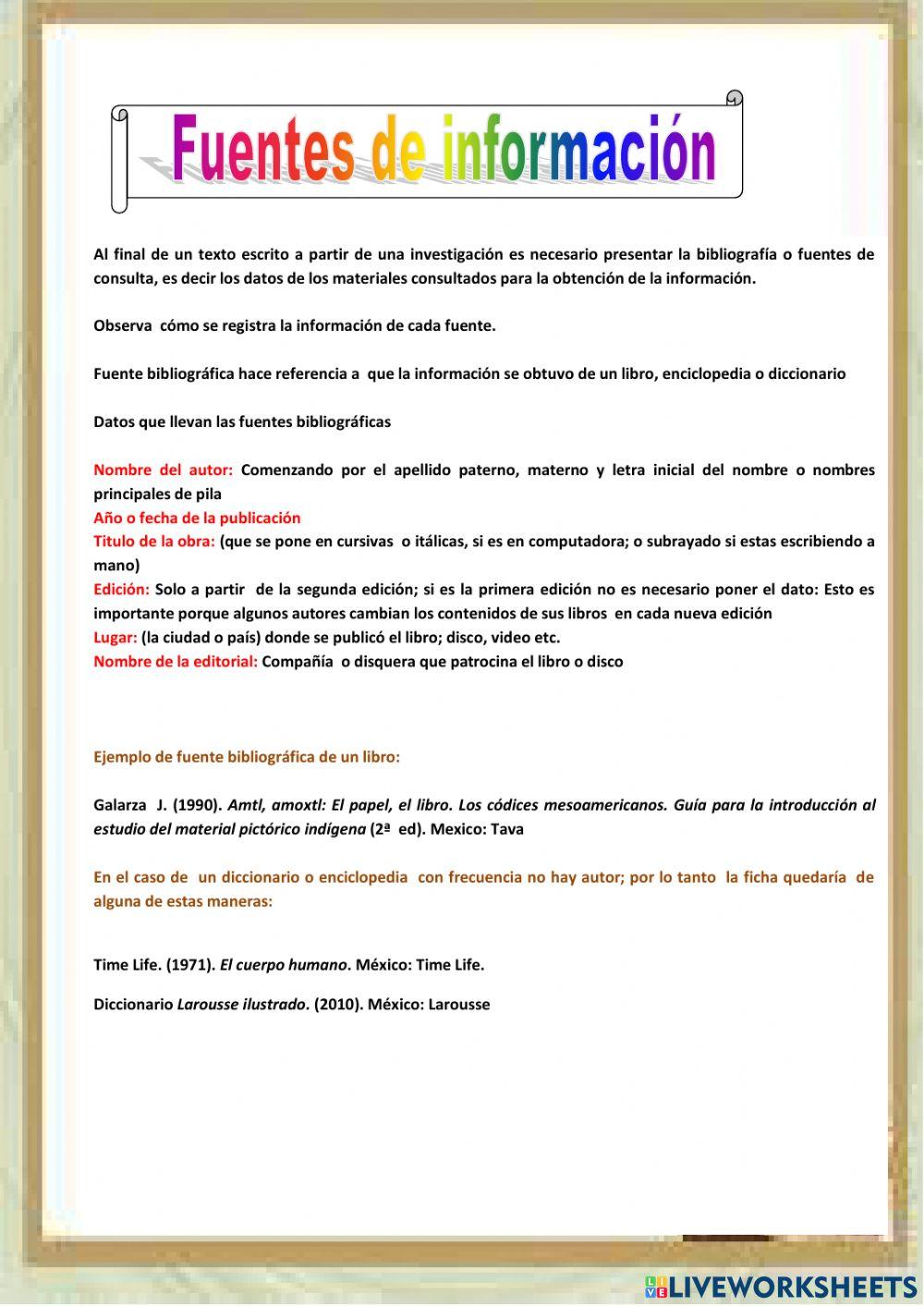 Elegir un tema y hacer una pequeña investigación