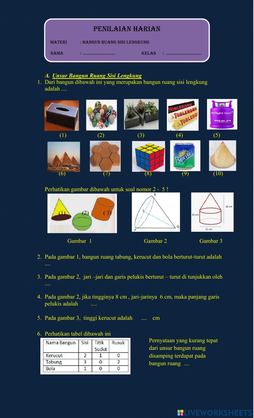 PH Bangun Ruang Sisi Lengkung