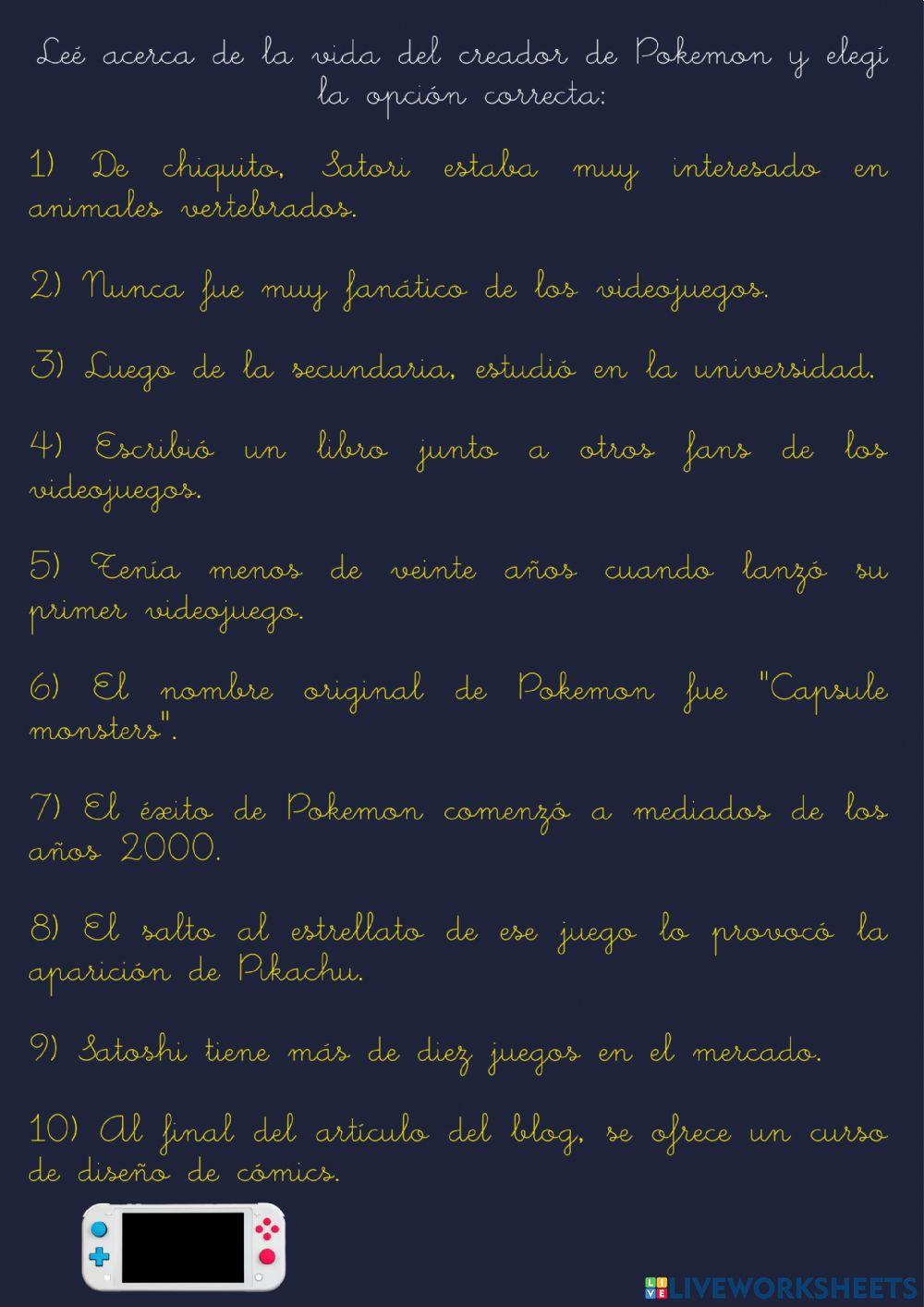 El creador de Pokemon