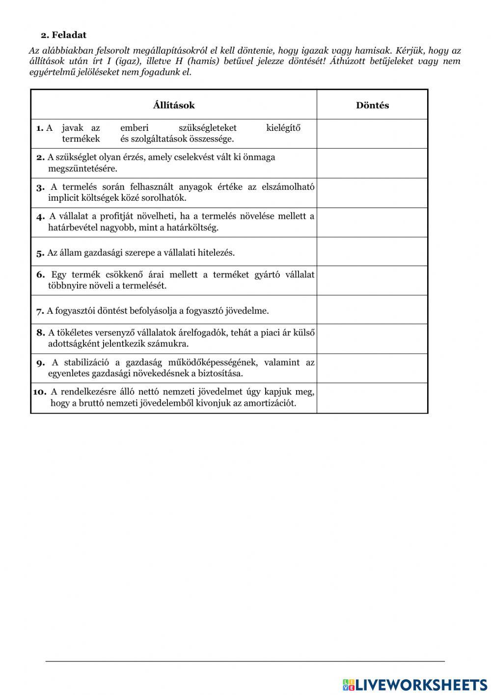 Közgáz ismétlés házi feladat