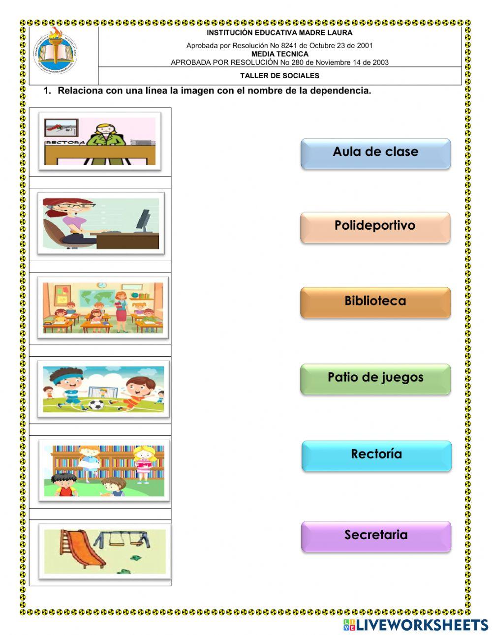dependencias y personal de la institución