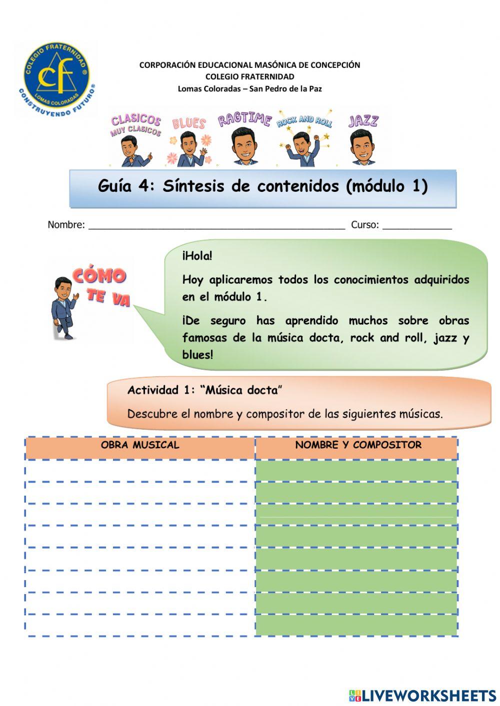 GUÍA SINTESIS SEXTO BÁSICO