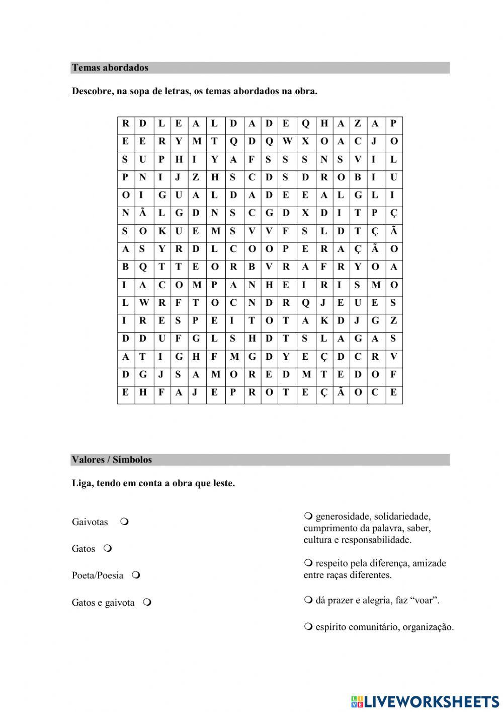 Ficha- História de uma Gaivota e de um Gato que a ensinou a voar