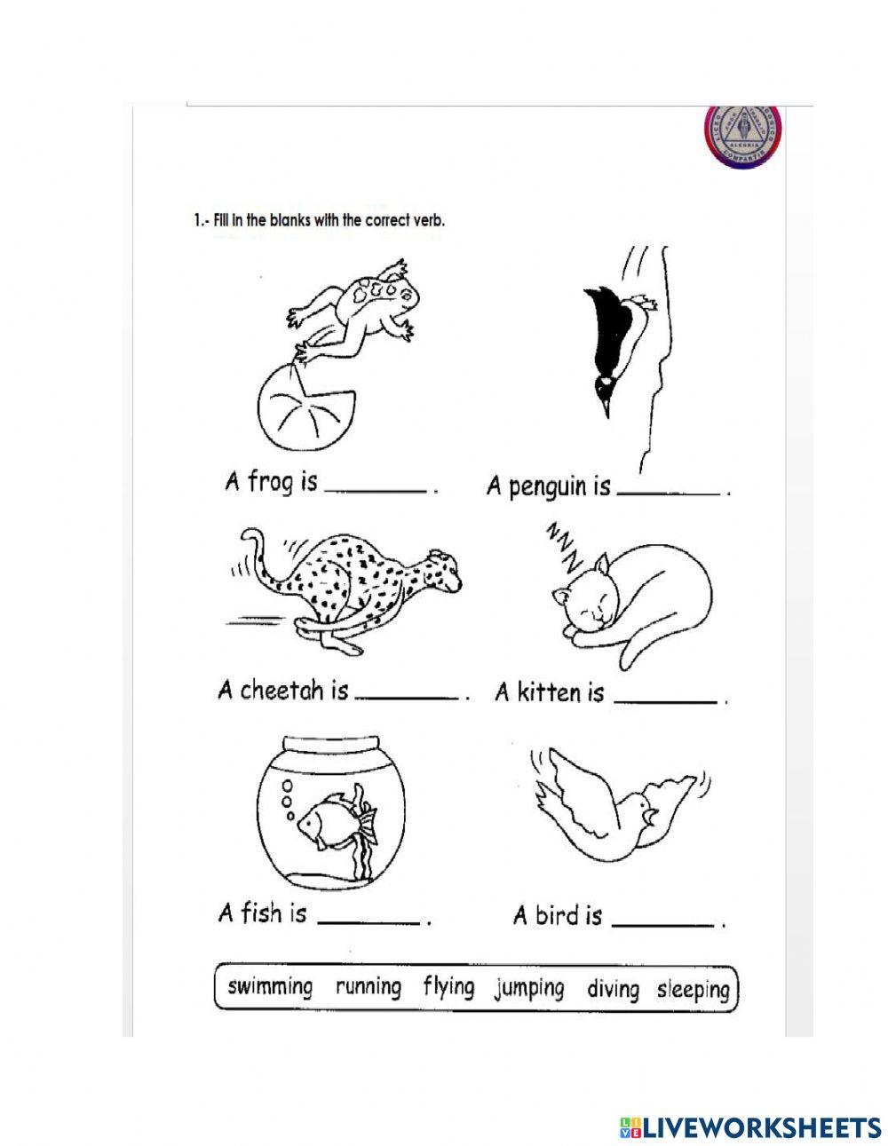 Ingles segundo de primaria verbos