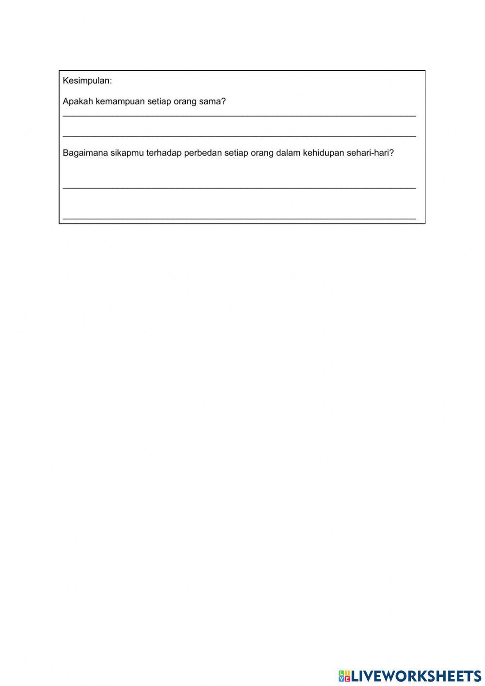 Keanekaragaman Kemampuan Temanku