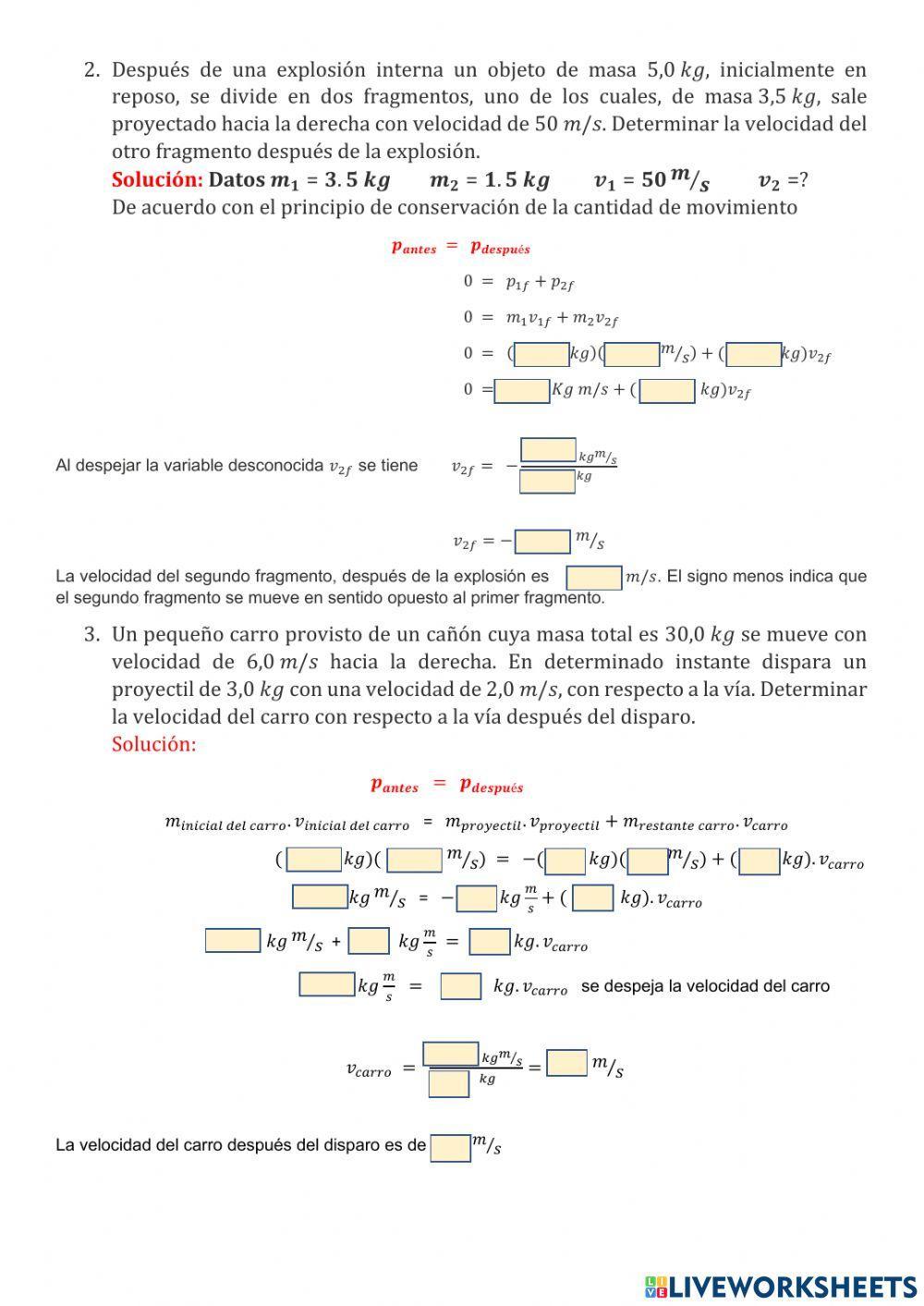Impulso y cantidad de movimiento