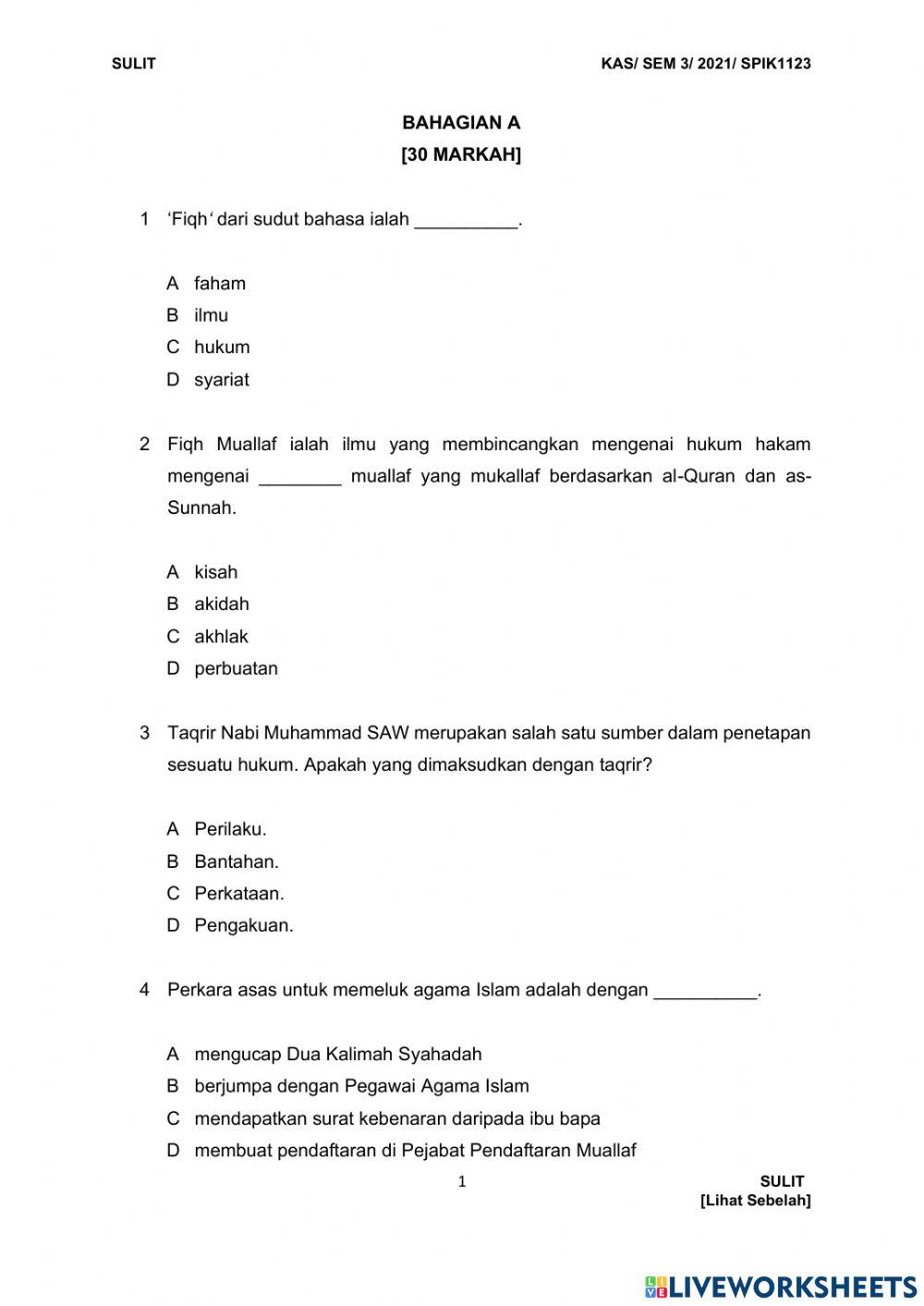 Fiqh muallaf bah A set 1