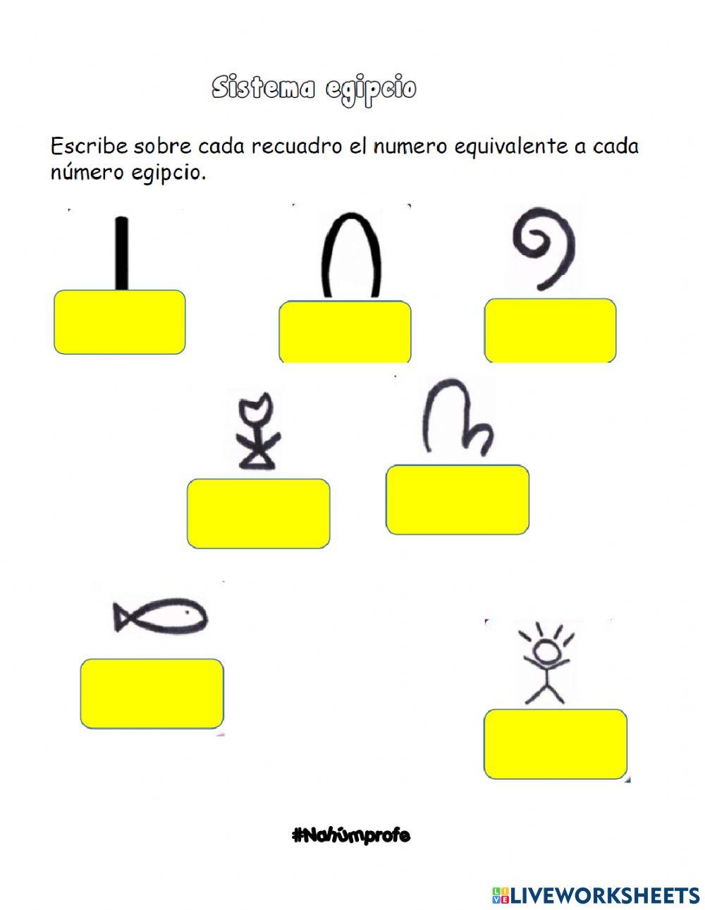Numeración romana y egipcia