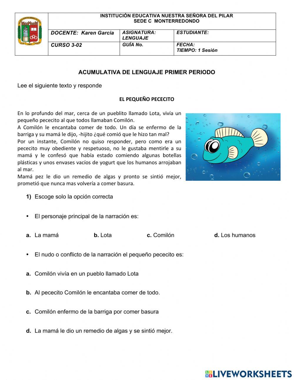 Evaluación Acumulativa de Lenguaje