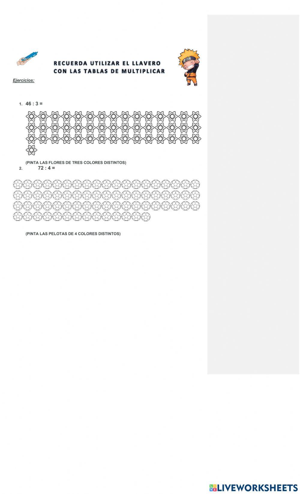 Divisiones con 2,3 y 4 dígitos